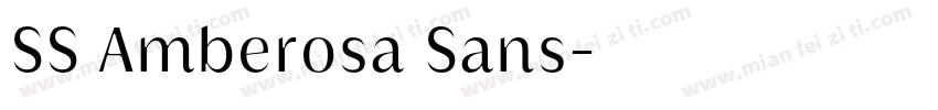 SS Amberosa Sans字体转换
